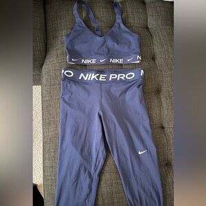 Nike Women's Purple Sports Bra and Joggers Set